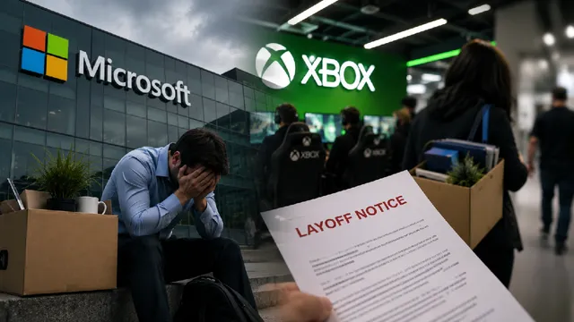 
Microsoft Entlassungen 2026, Xbox Layoffs Juli 2026, Asha Sharma Xbox Reset, Amy Coleman Microsoft Memo, KI Jobabbau Tech 2026, Microsoft Aktie minus 23 Prozent, Xbox Studios ausgegliedert, Tech Entlassungen H1 2026, Microsoft Restrukturierung KI, Copilot Stellenabbau, Microsoft entlässt