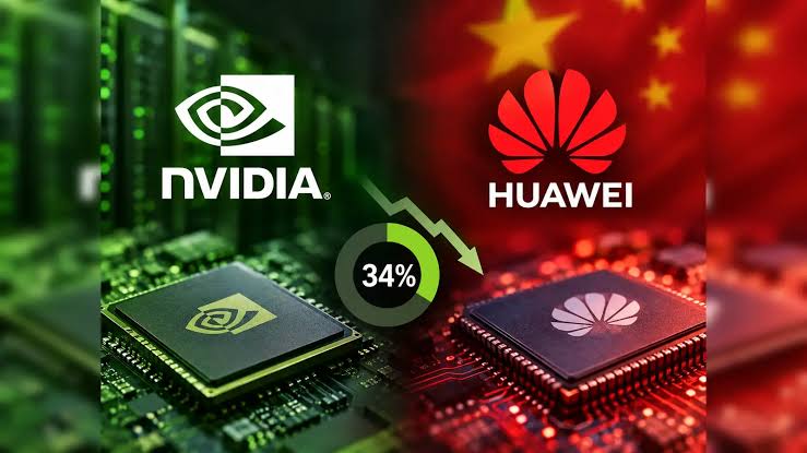 Nvidia China Marktanteil fällt auf 34 % – Huawei holt auf